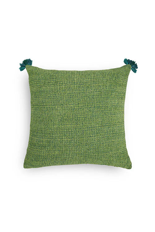Ananya Hand Woven Cushion- Leafy Green