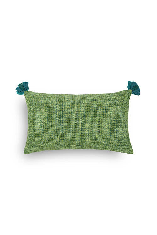 Ananya Hand Woven Cushion- Leafy Green