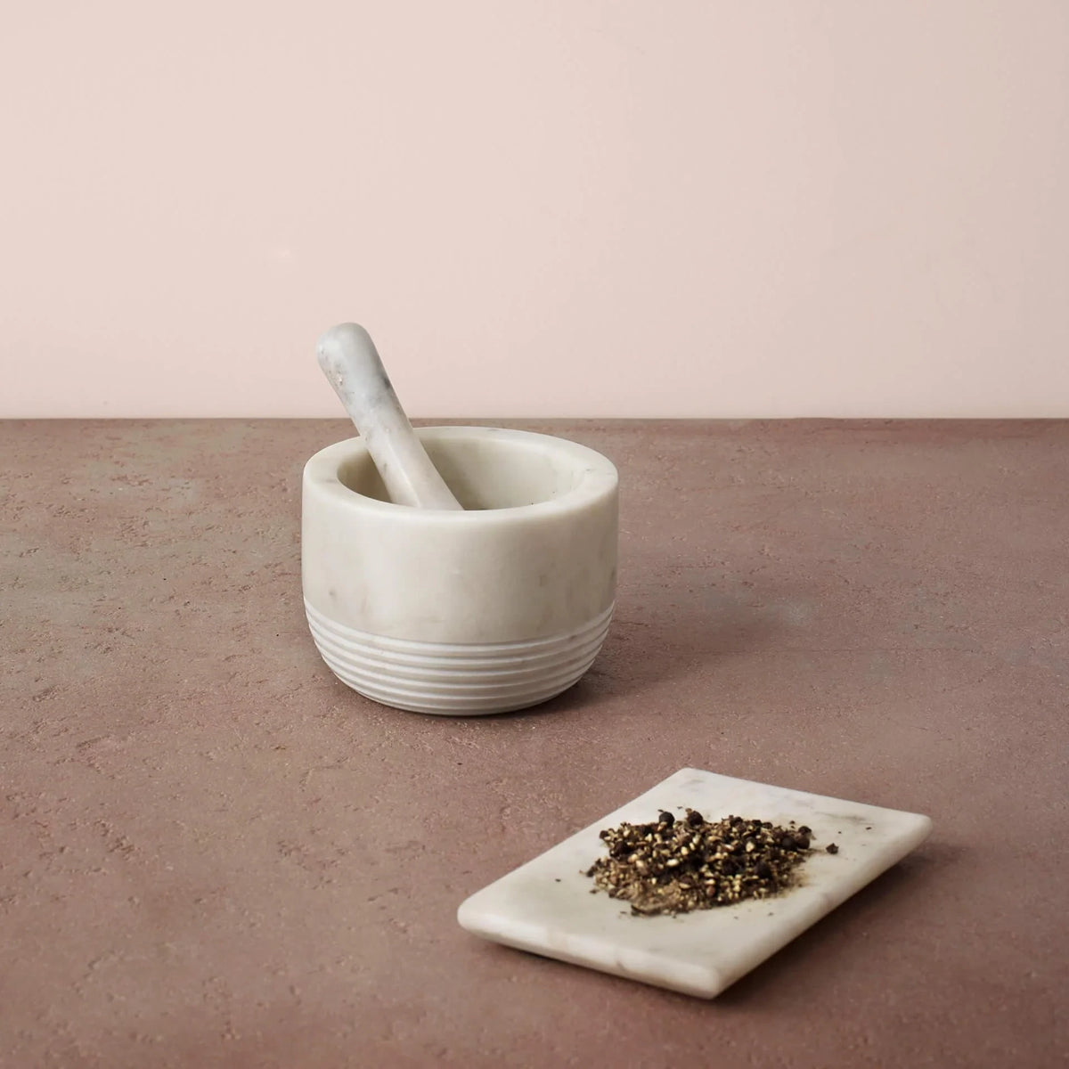 White Marble Mortar & Pestle