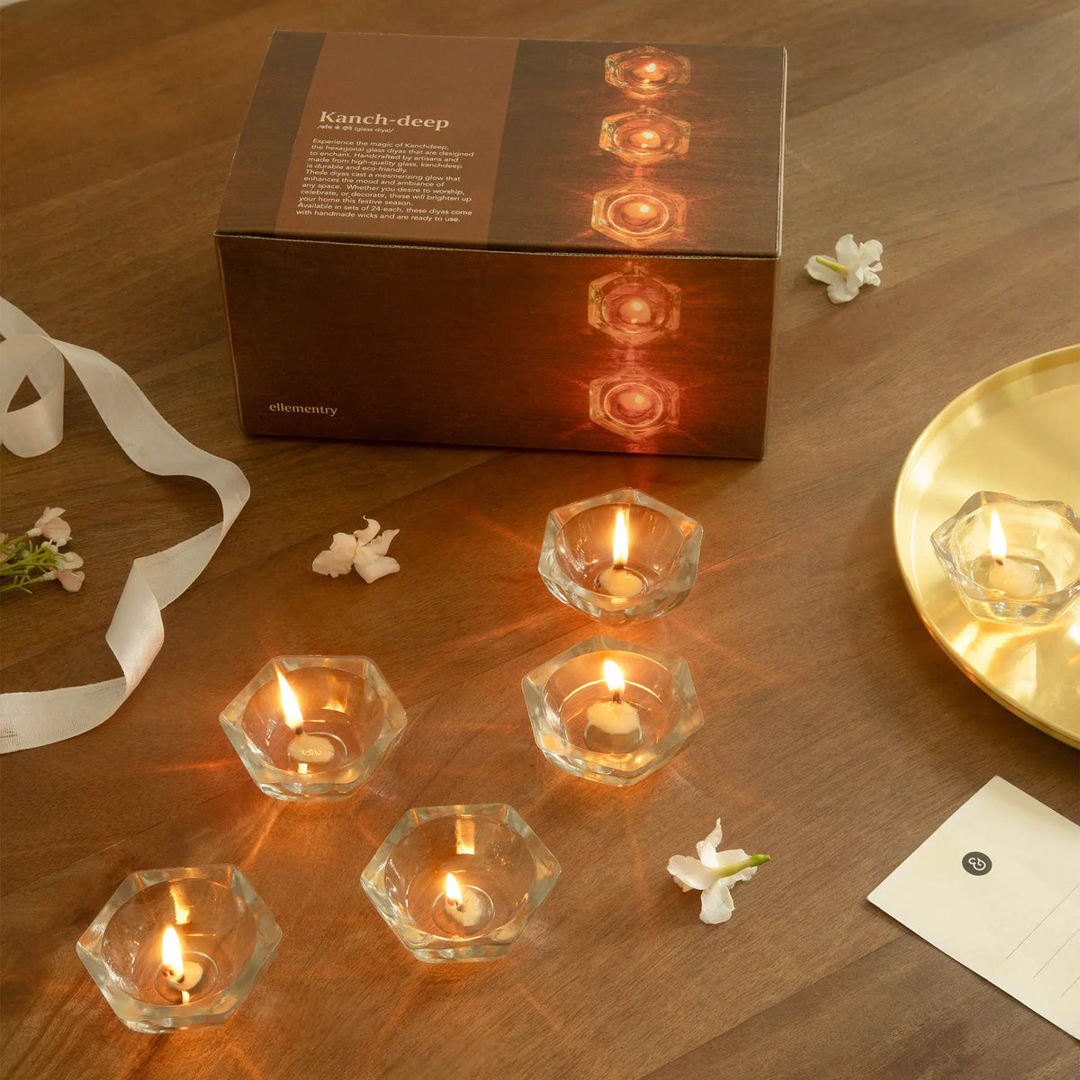 Kanchdeep Diya Set of 24