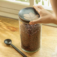 Tashi Glass Canister With Wooden Spoon