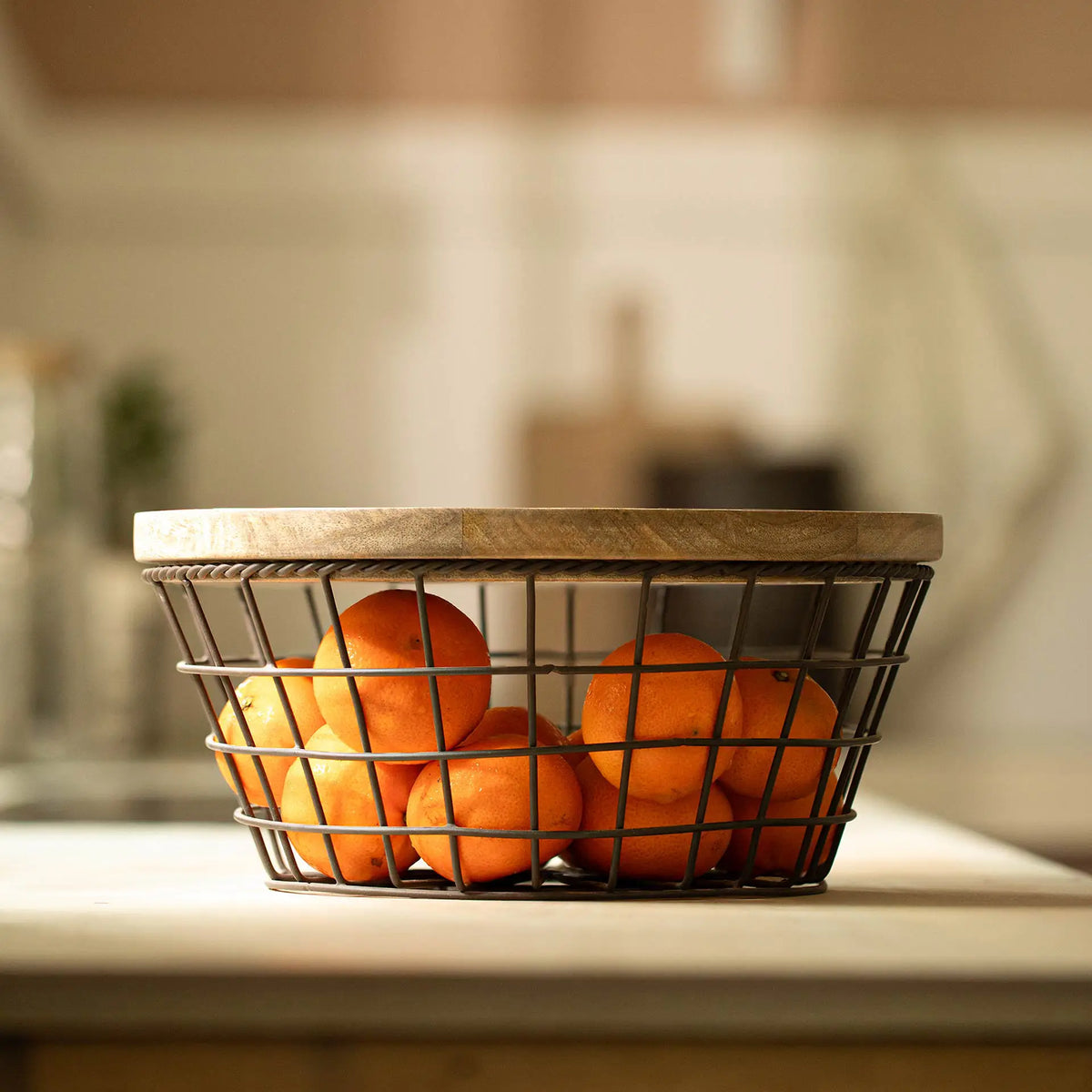 Charcoal Brown Twine Wire Basket (Tapered)