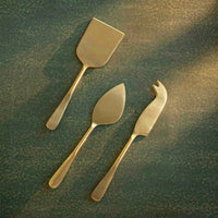 Champagne Gold Cheese Knife Set of Three