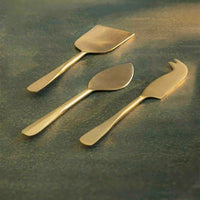 Champagne Gold Cheese Knife Set of Three