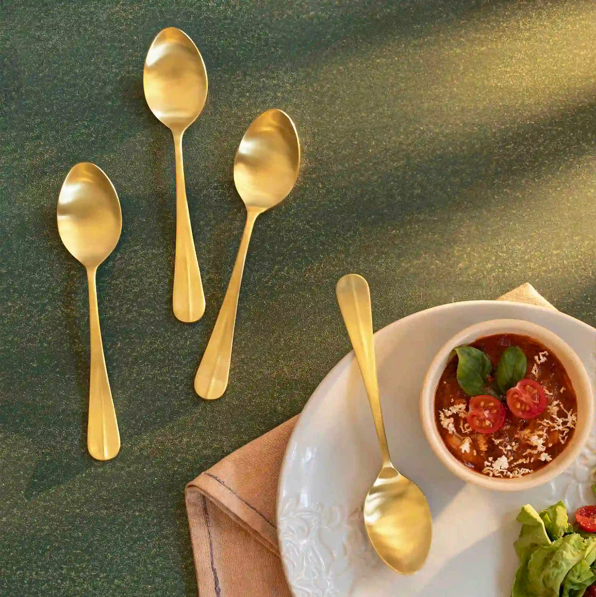 Champagne Gold Spoons Set of Four