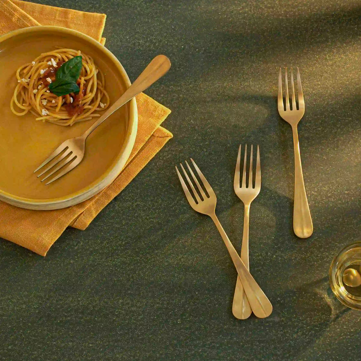 Champagne Gold Forks Set of Four
