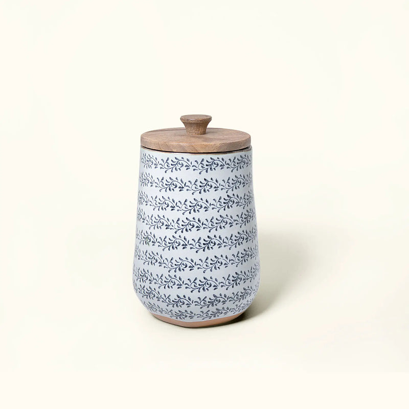 Ocean Hearts Ceramic Jar With Lid