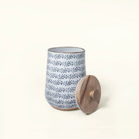 Ocean Hearts Ceramic Jar With Lid