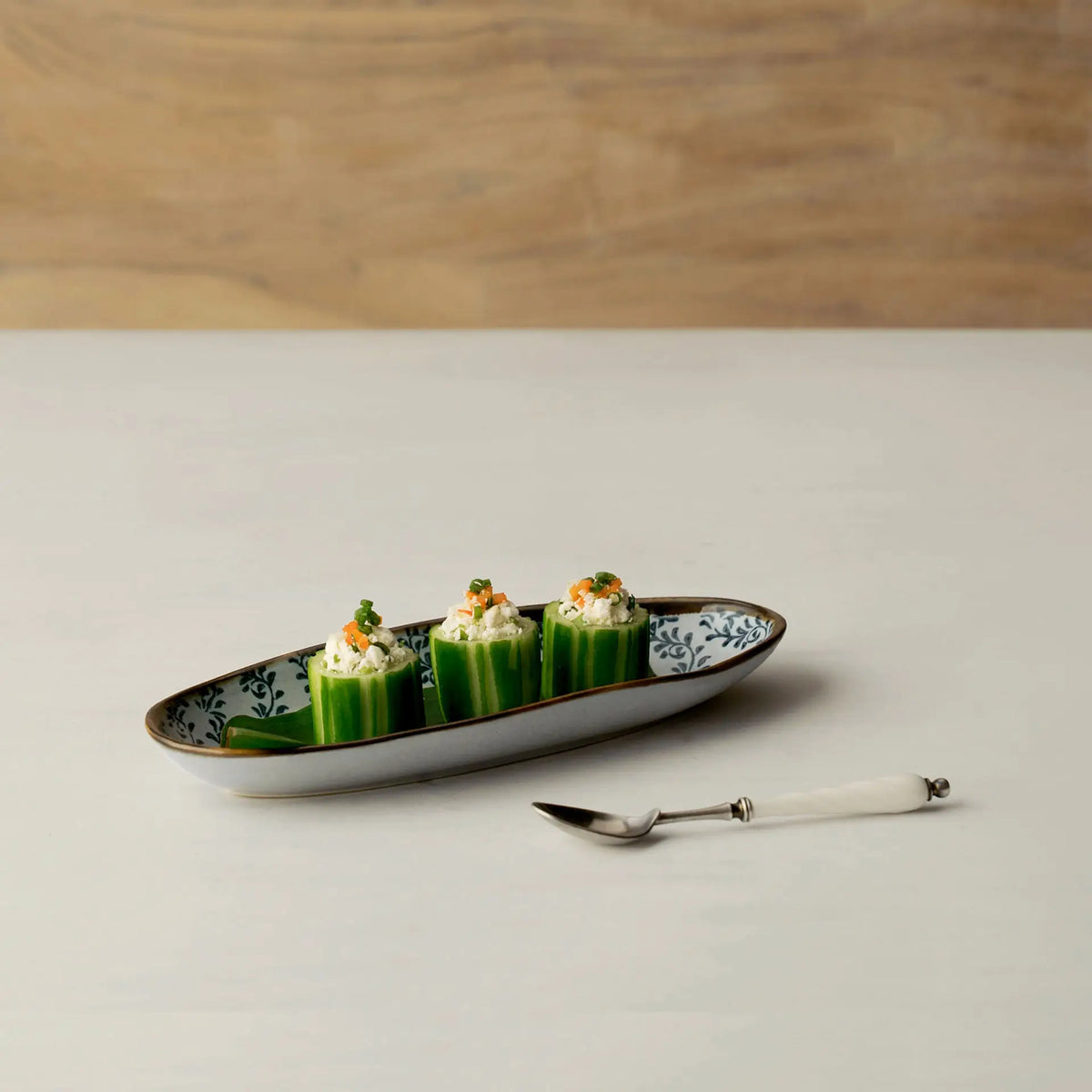 Ocean Hearts Ceramic Serving Platter - Small