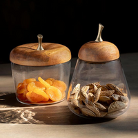 Apple & Pear Glass Jar Set of Two