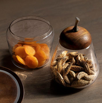 Apple & Pear Glass Jar Set of Two