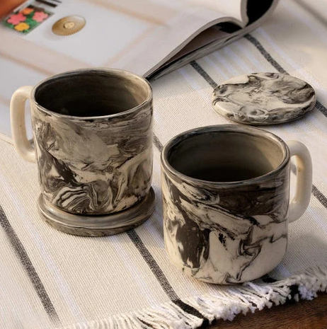 Carbon Ceramic Espresso Mugs Set of Two