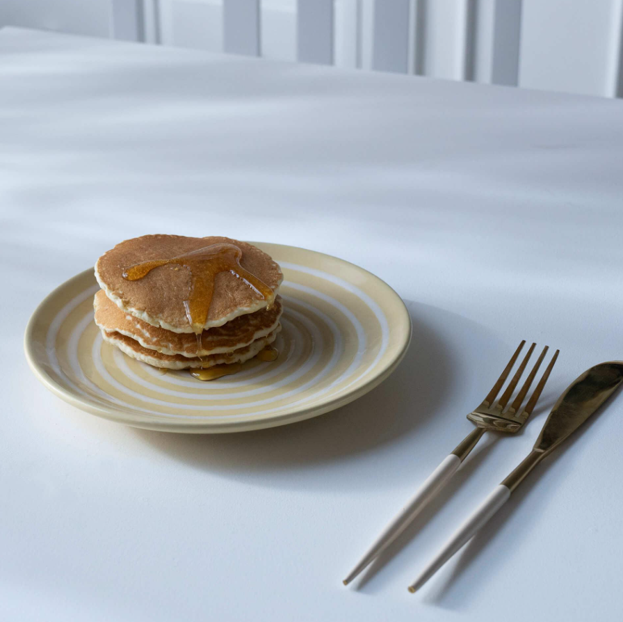 Striped Lemon Ceramic Plate