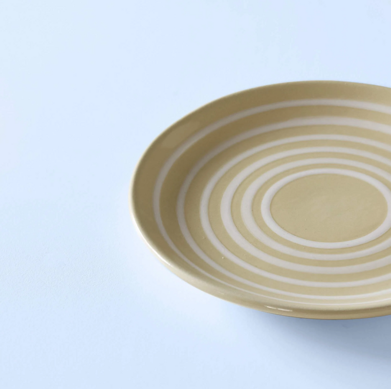 Striped Lemon Ceramic Plate