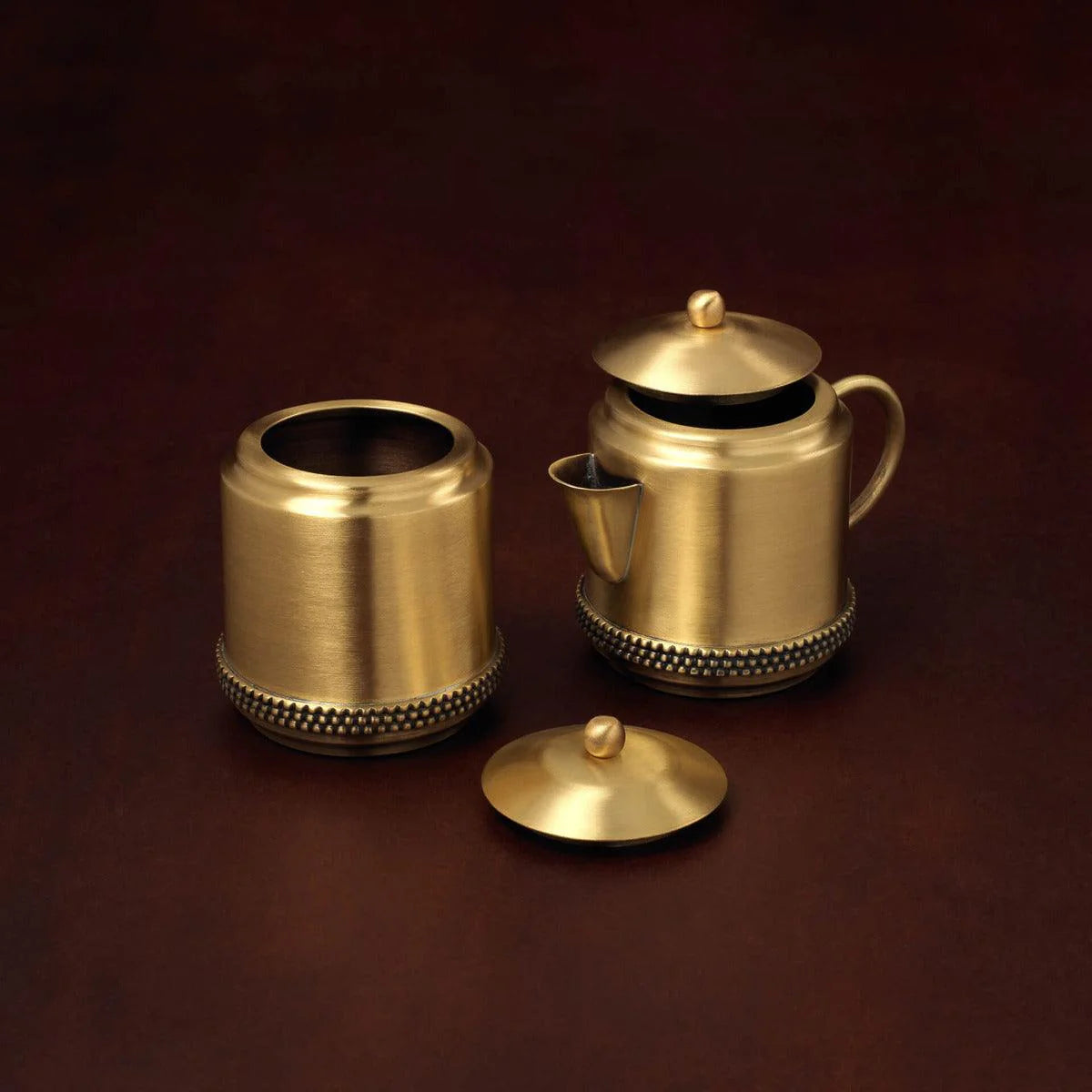 Masai Brass Milk & Sugar Pot Set