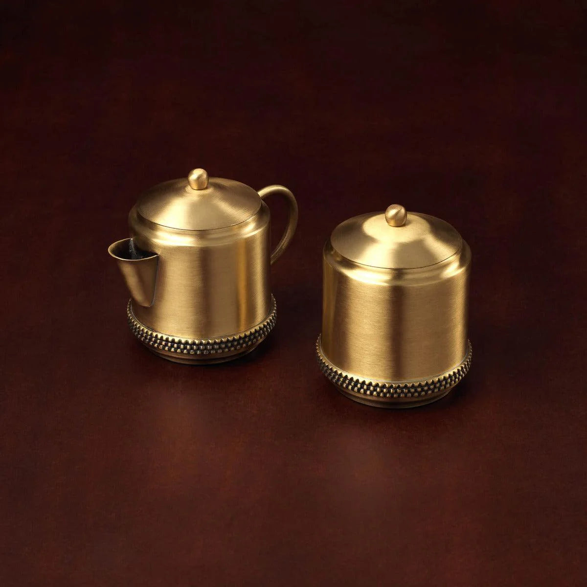 Masai Brass Milk & Sugar Pot Set