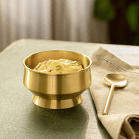 Oro Brass Dessert Bowl With Spoon
