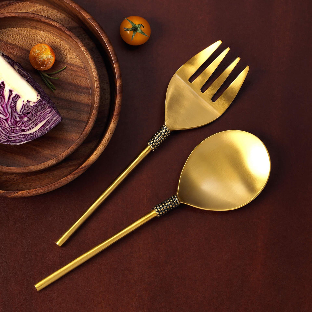 Masai Gold Salad Serving Set