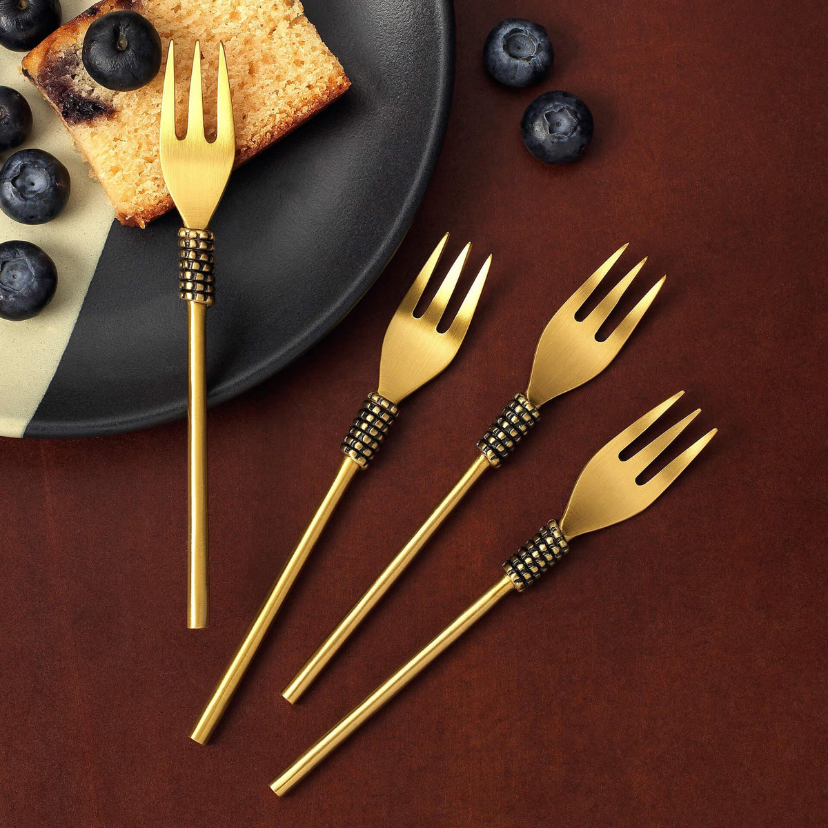 Masai Gold Dessert Fork Set of Four