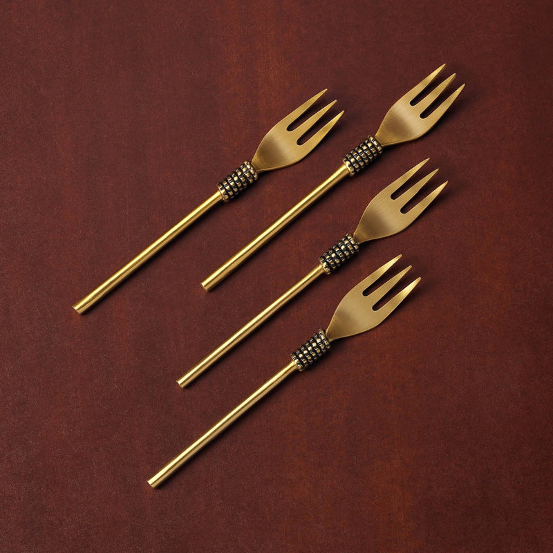 Masai Gold Dessert Fork Set of Four