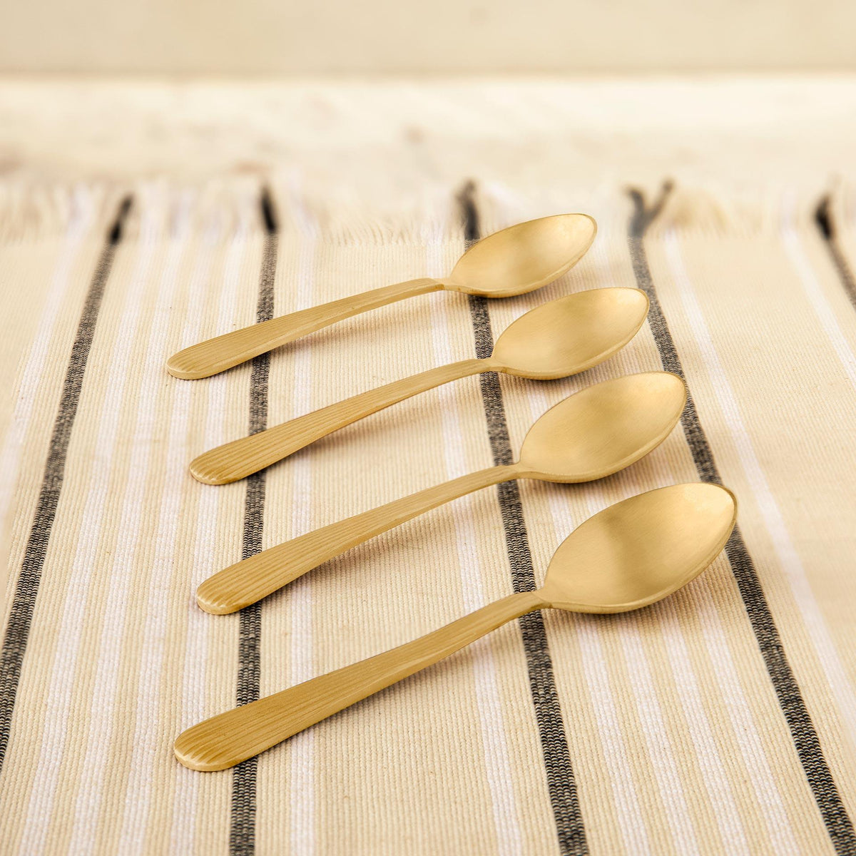 Celestial Brass Spoon Set of 4