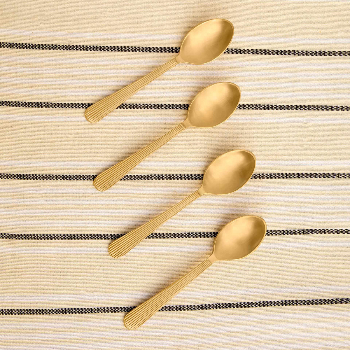 Celestial Brass Spoon Set of 4