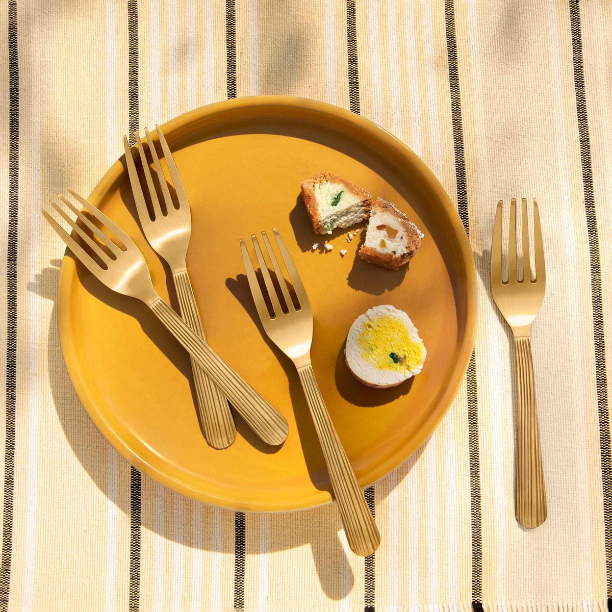 Celestial Brass Fork Set of 4