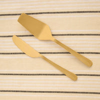 Celestial Brass Cake Serving Set of 2