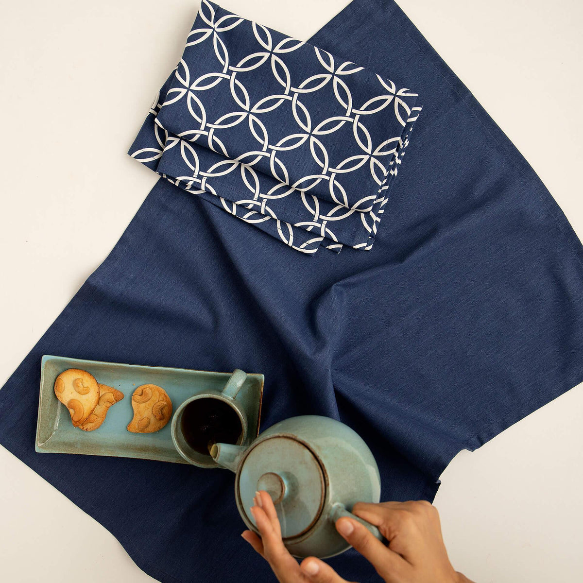 Indigo Swirl Dish Towel Set of 2