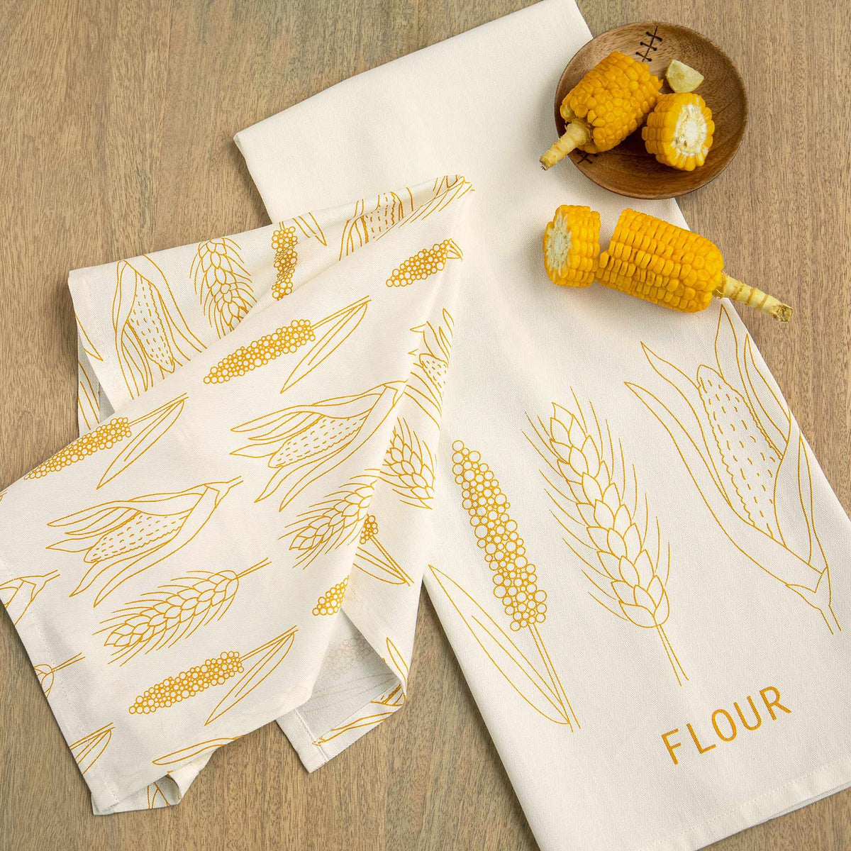 Flour Dish Towel Set of  Two