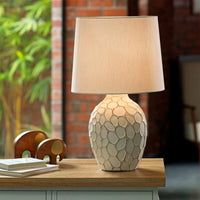 Pebble Pot Lamp With Shade
