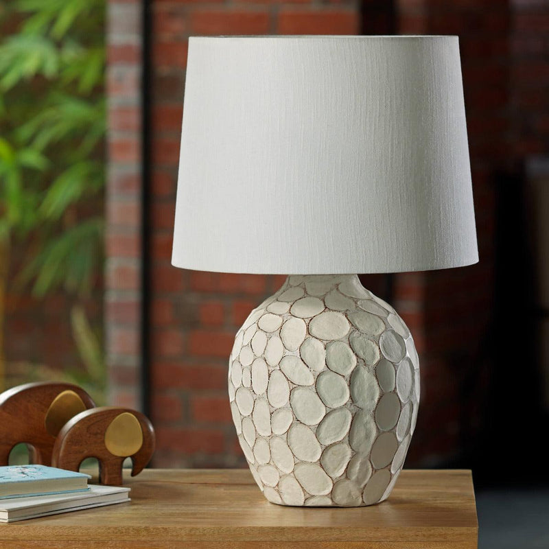 Pebble Pot Lamp With Shade