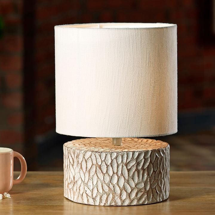 Pebble Drum Lamp With Shade