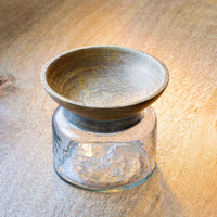 Twain Glass Jar with Wooden Bowl
