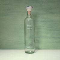 Drink More Glass Water Bottle With Ceramic Stopper