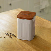 Foursquare Coffee Container With Wooden Lid
