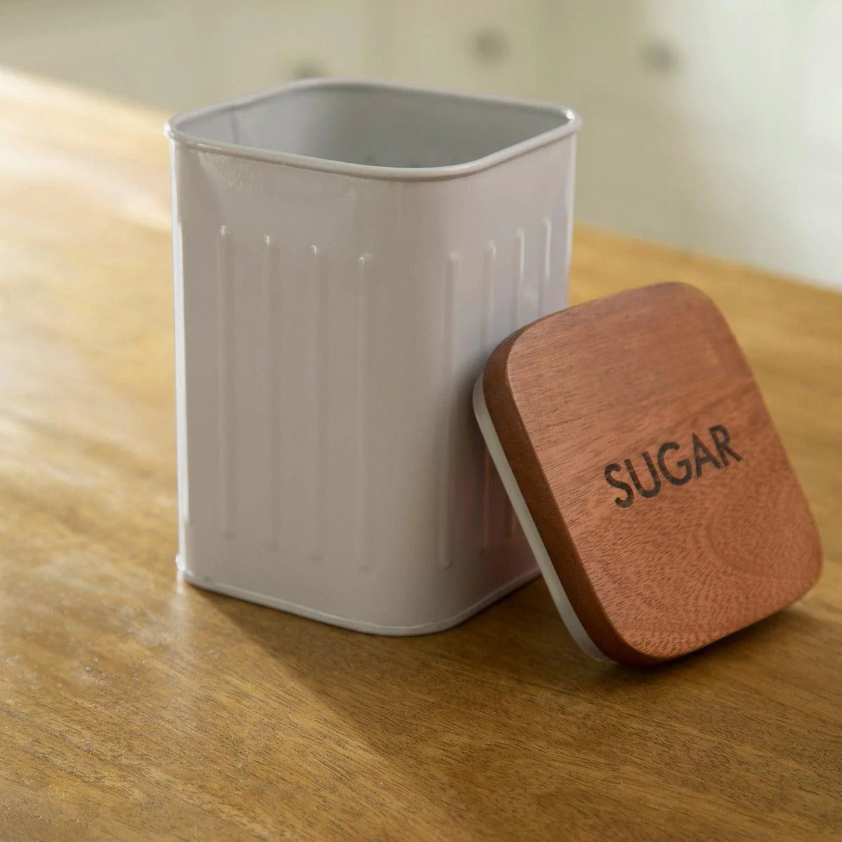 Foursquare Coffee Container With Wooden Lid