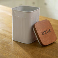 Foursquare Coffee Container With Wooden Lid