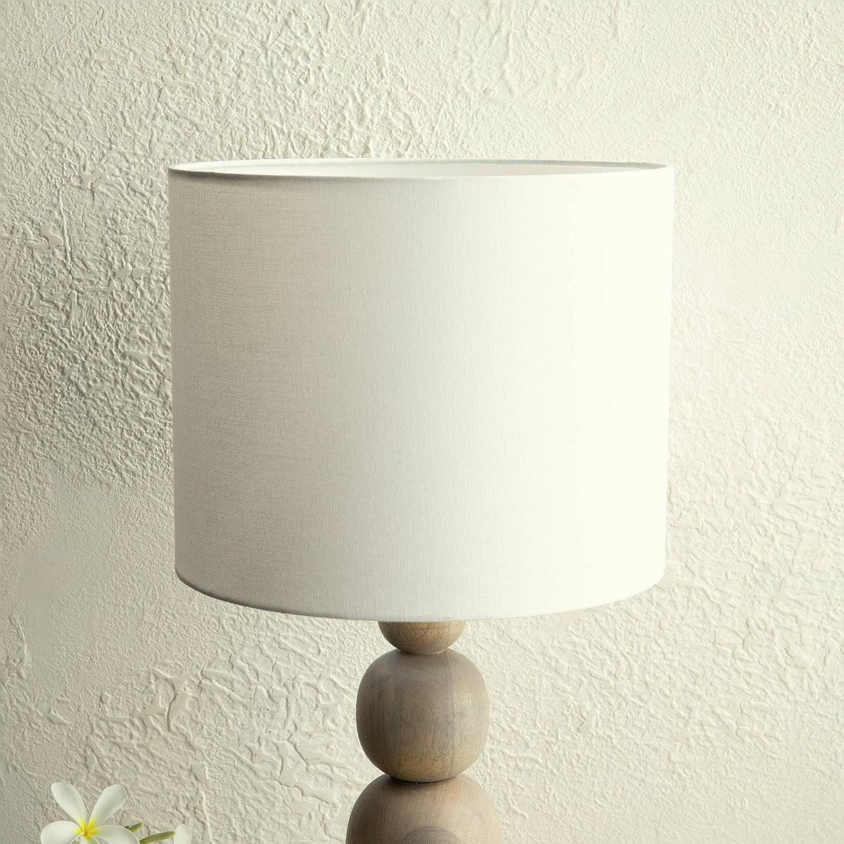 Tall Boy Mango Wood Table Lamp with Shade