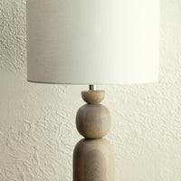 Tall Boy Mango Wood Table Lamp with Shade
