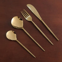Norah Gold Hammered Cutlery Set of Four