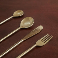 Norah Gold Hammered Cutlery Set of Four