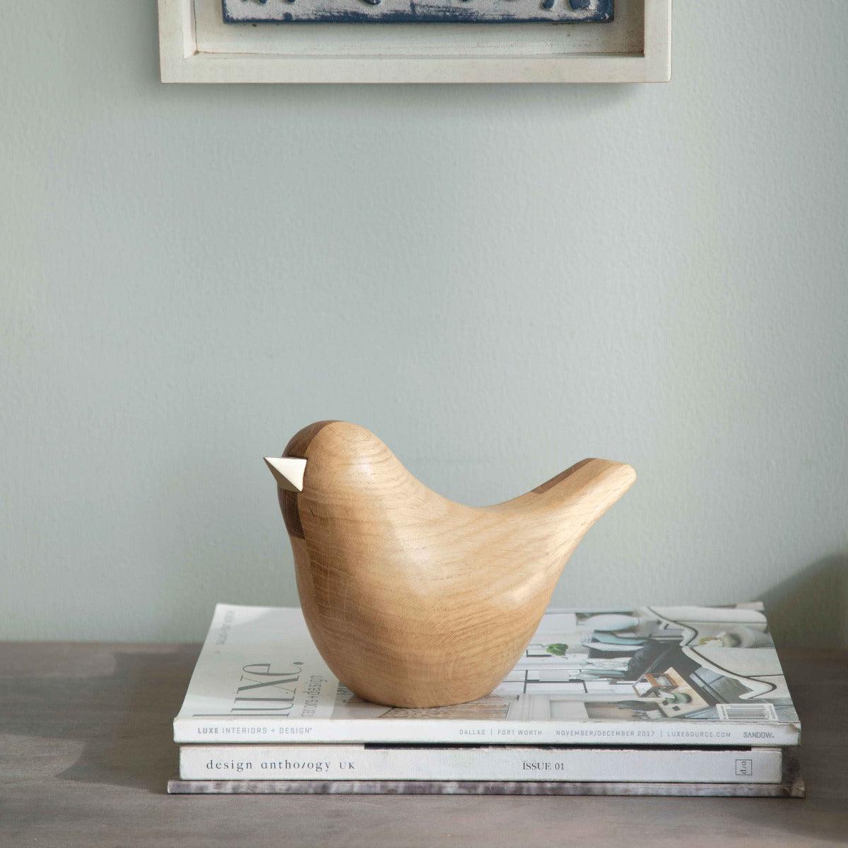 Dovy Oak Wood Decorative Bird