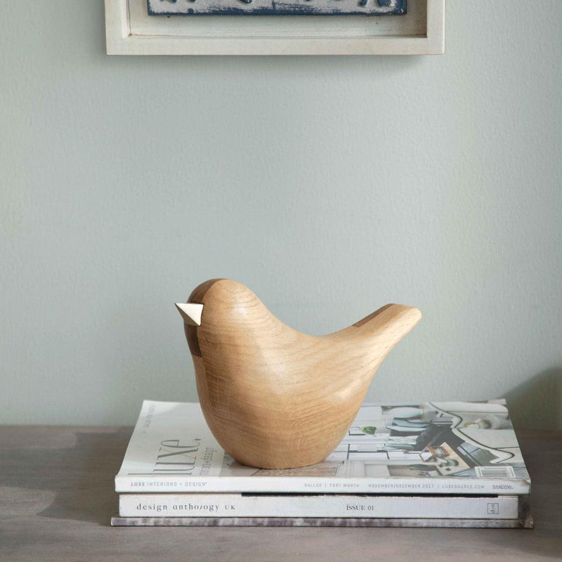 Dovy Oak Wood Decorative Bird