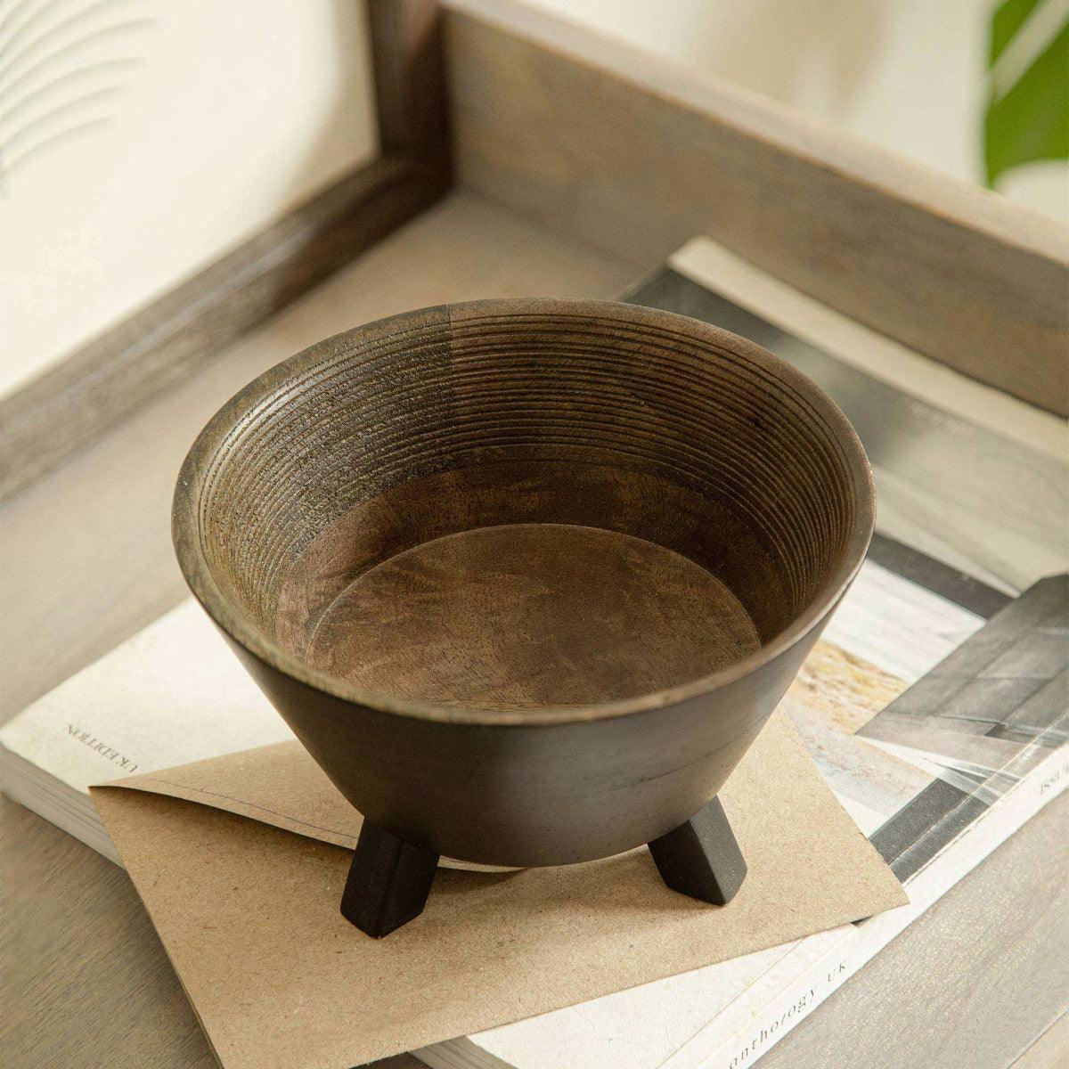 Orbis Tri Legged Round Bowl - Large